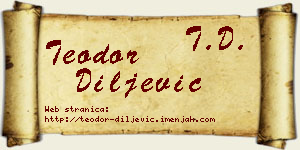 Teodor Diljević vizit kartica
